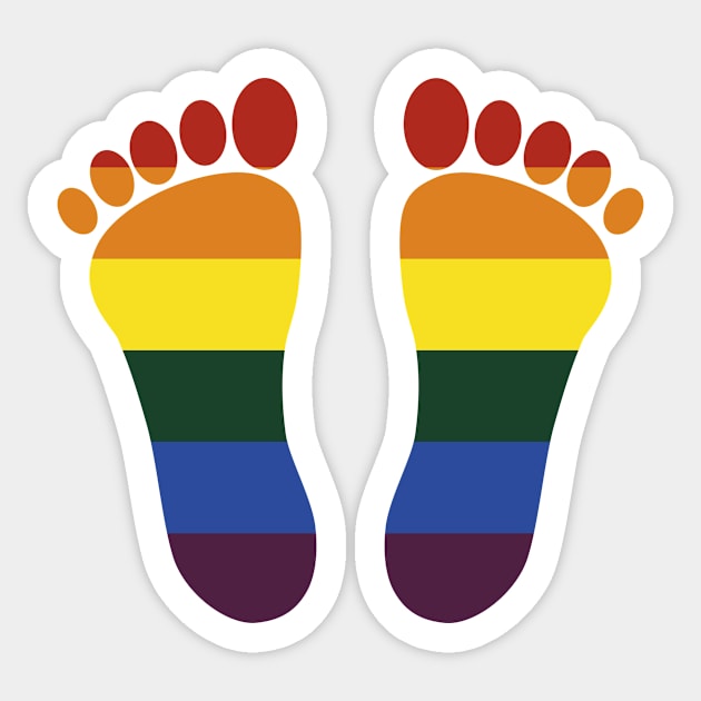 Feet silhouette LGBT colors Sticker by GoshaDron